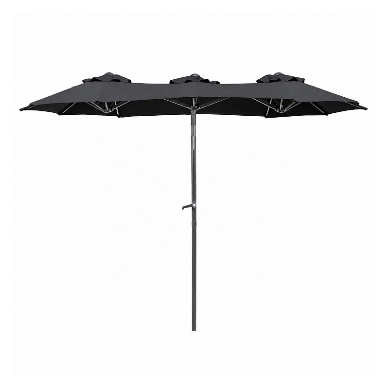 Linder Exclusiv Umbrelă de grădină 300x150x220 cm Gri închis