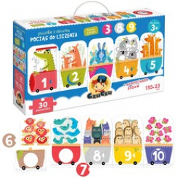 CzuCzu Puzzle cu găurică Tren pentru numărat ZA4073 universal