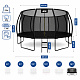 Aga SPORT EXCLUSIVE Trambulină 500 cm Neagră + plasă de protecție + scară