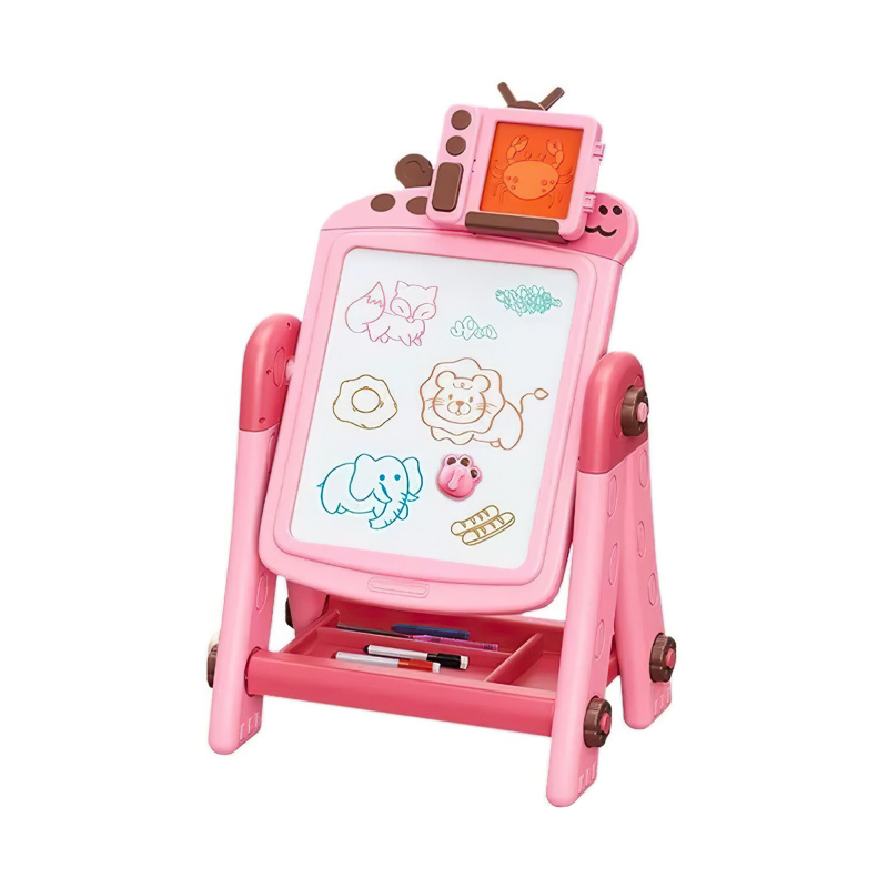Aga4Kids Tablă pentru copii 2în1 pentru markere Roz
