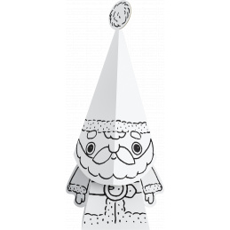 Figurină 3D de colorat "Moș Crăciun" + glob de Crăciun