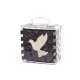 Aga Puzzle din spumă contrastantă 30 x 30 cm, 25 buc Negru-crem