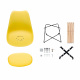 Aga 2x Scaun de masă MR2035 Galben