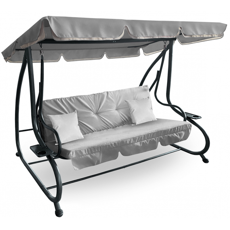 Aga Leagăn de grădină 2în1 GRANDLUX XXL Gri deschis