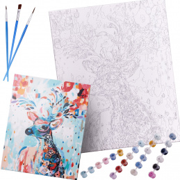 Aga Pictură după numere 40x50cm cerb floral