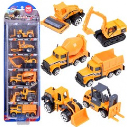 Set 6 buc vehicule de construcții metalice ZA3505 universal