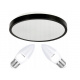 Lustră LED de tavan 2xE27 IP20 LARI-R NEGRU + 2x E27 10W lumânare alb cald