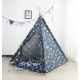 Aga4Kids Cort Teepee pentru Copii Stele Albastru Închis