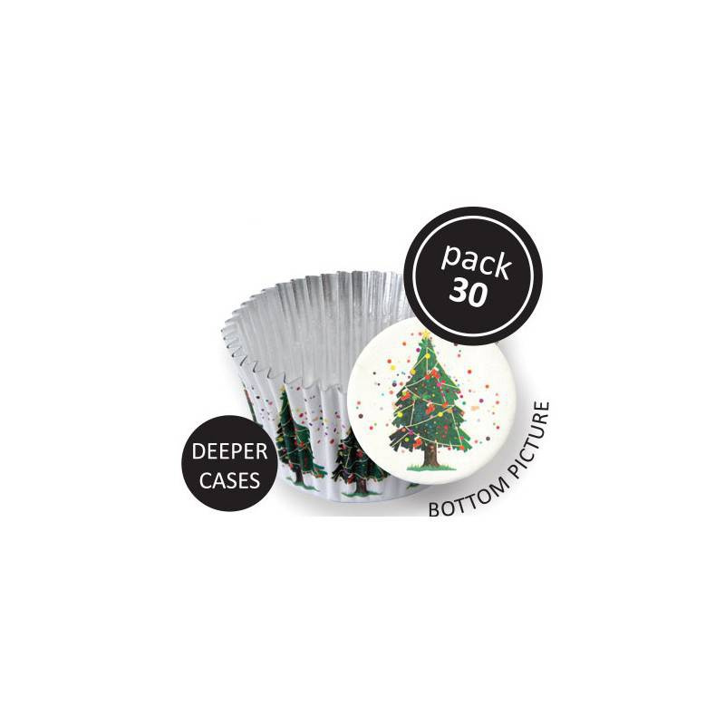 Forme pentru brioșe 30 buc. POM DE CRĂCIUN - PME - PME