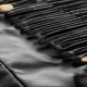 Set de pensule cosmetice în husă 24 bucăți negru ISO 8573