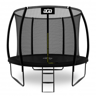 Aga SPORT EXCLUSIVE Trambulină 305 cm Neagră + plasă de protecție + scară