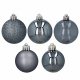 Aga Globuri de Crăciun MIX 4/6cm 27buc Gri