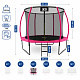 Aga SPORT EXCLUSIVE Trambulină 305 cm Roz + plasă de protecție + scară - CALITATEA a II-a