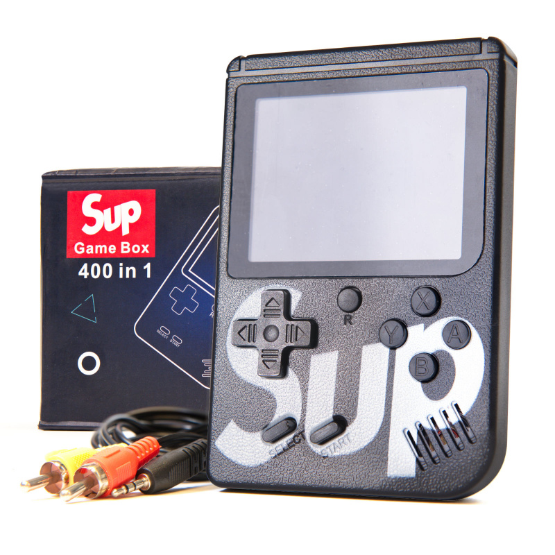 Consolă portabilă Aga Game Box 400 de jocuri neagră