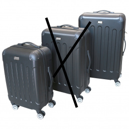 Set de valize Linder Exclusiv LUXURY mărime. S,L Black 2CZ021 - II. CALITATE