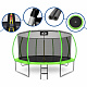 Aga SPORT EXCLUSIVE Trambulină 430 cm Verde deschis + plasă de protecție + scară