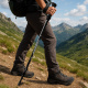 Baston de trekking Aga Carbon 61–135 cm Negru