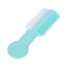 Pieptene pentru păr cu dinți moi și tari, turcoaz 0m+ POUPY universal Pieptene pentru păr cu dinți moi și tari, turcoaz 0m+ POUPY universal