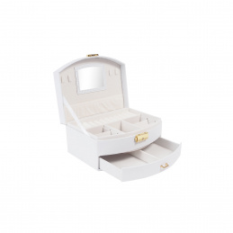 Cutie de bijuterii Aga 20x16x10 cm Albă