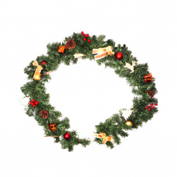 Ghirlandă de Crăciun Aga 180 cm Roșu-Galbenă