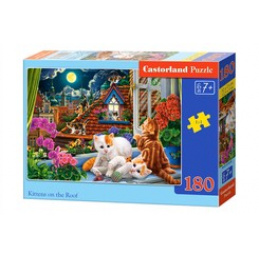 Puzzle de 180 de piese Kittens on the Roof universal