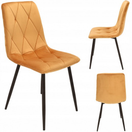 Scaun PIADO tapițat cu catifea muștar Scaun PIADO tapițat cu catifea muștar