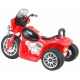 Bicicletă electrică pentru copii Chopper Roșu + 3 roți + sunete + lumini LED