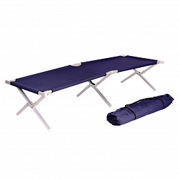 Aga Pat pliant de camping, albastru, 6DAZ707 - calitatea a II-a