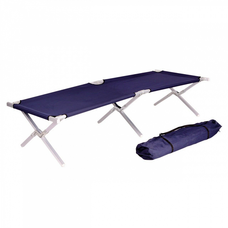 Aga Pat pliant de camping, albastru, 6DAZ707 - calitatea a II-a
