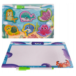 Tablă de lemn + Puzzle Ocean