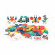 Puzzle din lemn Aga forme geometrice 180 de piese