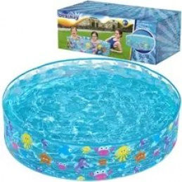 Piscină rigidă pentru copii Lumea Marină 122x25 cm BESTWAY 55028