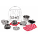 Set de gătit pentru copii 3+ Oale + Ustensile de bucătărie + Îmbrăcăminte de bucătar + Accesorii 23 buc.