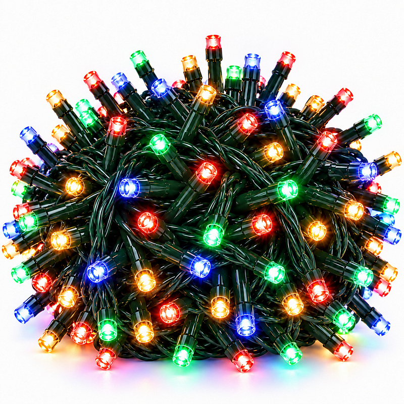 Aga Ghirlandă de Crăciun 300 LED cu efect sclipitor Multicoloră