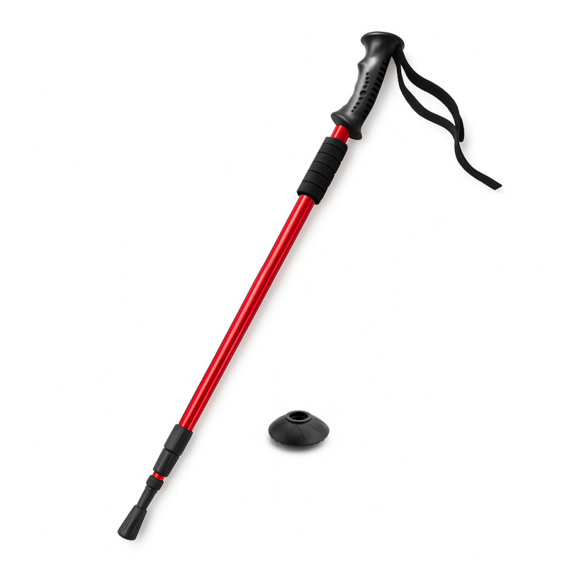 Aga Bețe de trekking AntiShock 61–135 cm Roșu