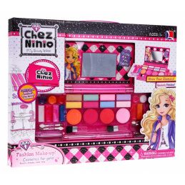 Set de machiaj Paletă roz pentru copii 5+ Produse cosmetice colorate pentru machiaj + accesorii