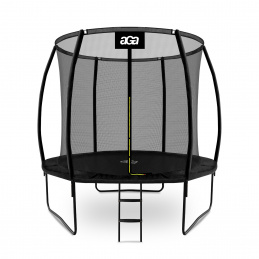 Aga SPORT EXCLUSIVE Trambulină 250 cm Negru + plasă de protecție + scară
