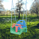 Aga4Kids Leagăn pentru copii cu barieră Verde/Albastru