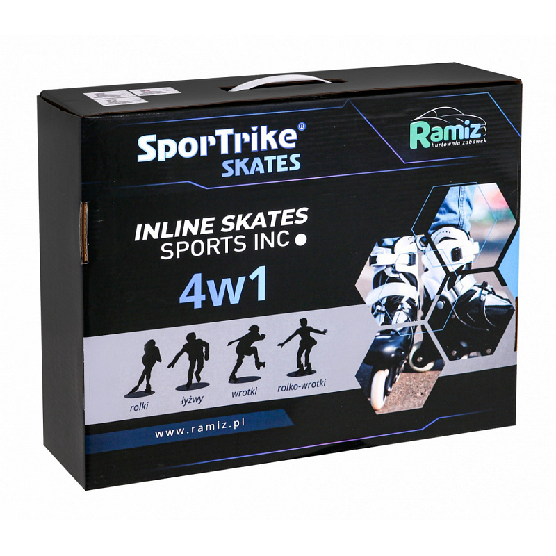 Set de role 4 în 1 Patine pentru copii Mărimea 34-38 Albastru 6SAF048 - CALITATEA a II-a