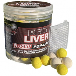 Starbaits Boilies Plutitoare Fluo Pop Red Liver 14mm 80g