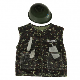 Costum de carnaval cască de soldat 3-8 ani