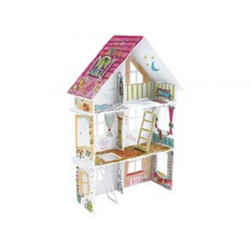MONUMI 3D Carte de colorat pliabilă XXL Street House Pružina 4+