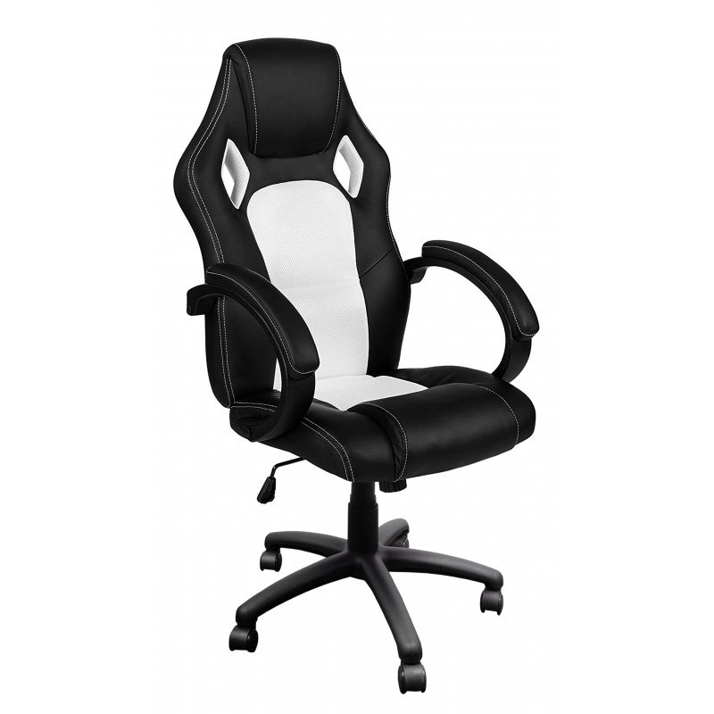 Scaun de joc Aga Racing MR2070 Negru - Alb