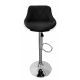 Aga 2x Scaun de bar Argintiu/Negru-alb