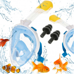 Masca de snorkeling cu față întreagă Aga L/XL albastră Masca de snorkeling cu față întreagă Aga L/XL albastră