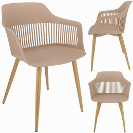 Scaun din plastic CORNIDO bej