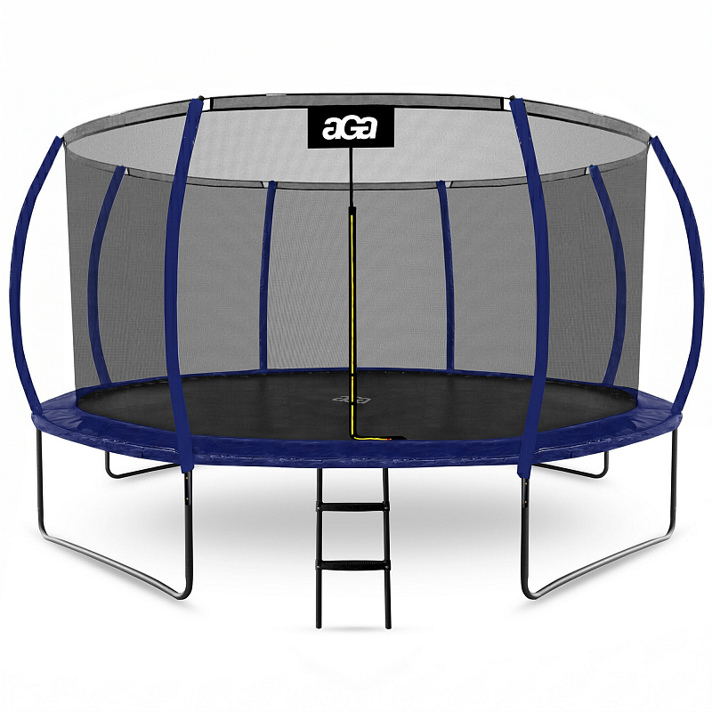 Aga SPORT EXCLUSIVE Trambulină 430 cm Albastru închis + plasă de protecție + scară