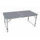Aga Masă de camping pliabilă 120x60x54/60/70 cm Gri