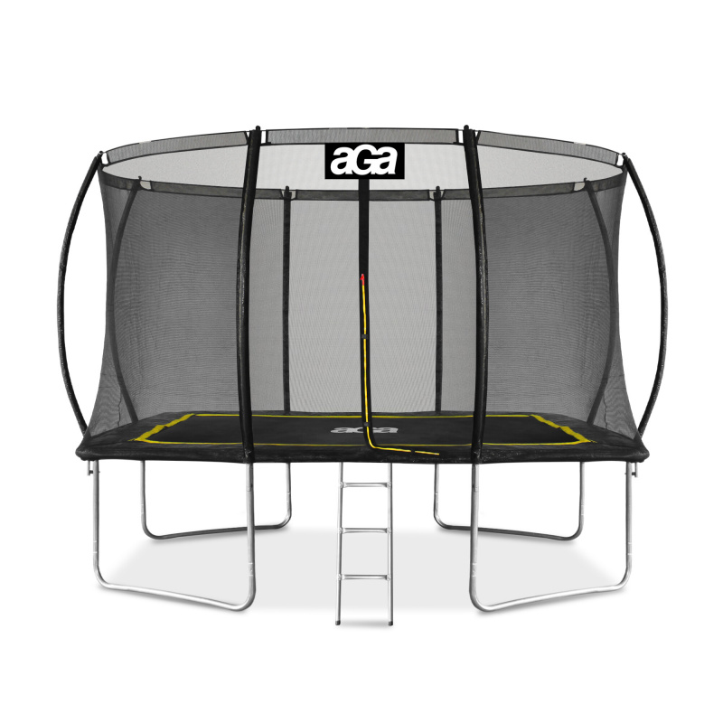 Trambulină dreptunghiulară Aga 244x335 cm Negru/Galben
