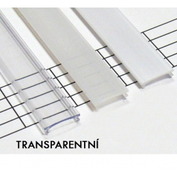 Difuzor transparent KLIK pentru profil - D, Y, Z - 2m
